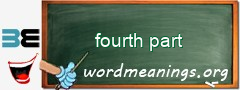 WordMeaning blackboard for fourth part